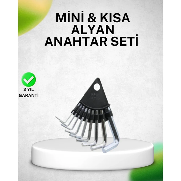 9 Parça Alyan Anahtar Seti Isıl İşlem Görmüş Dayanıklı Çelik ürün görseli 1