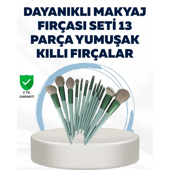 Profesyonel Kullanıma Uygun 13 Parça Makyaj Fırçası Takımı Fiber Kıllı ürün görseli 1
