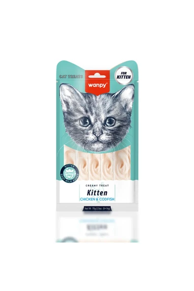 Wanpy Tavuk Morina Yavru Kedi Krema Ödül 5 li ürün görseli 1