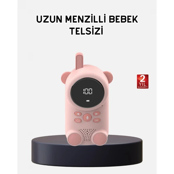 Bebek Telsizi LCD Ekran VOX İki Yönlü İletişim USB Şarj Hafif ürün görseli 1