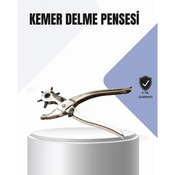 Kemer Delme Pensesi Çok Amaçlı 6 Farklı Delik Boyu Ayarlı Deri Delme Aleti ürün görseli 1