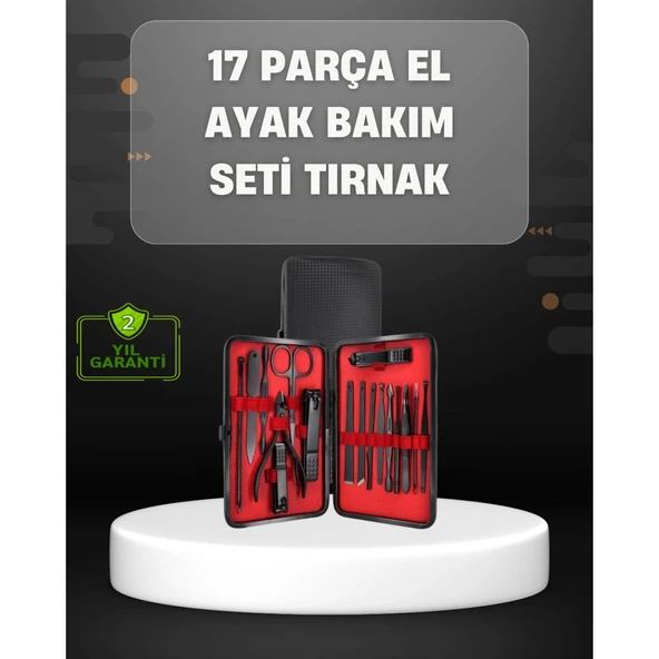 17 Parçalık Profesyonel Manikür Seti – Paslanmaz Çelik ürün görseli 1