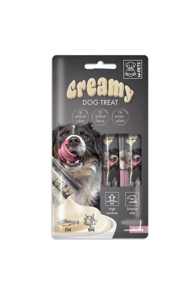 M-Pets Creamy Köpek Ödül 4 x 15 Gr Dana Morina Balık ürün görseli 1