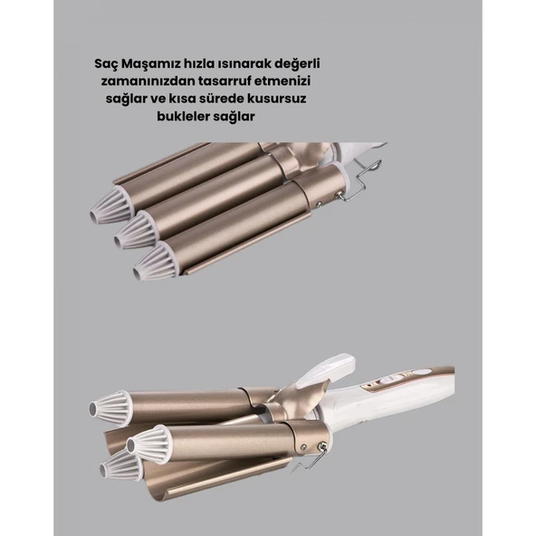 Profesyonel Kullanıma Uygun Bukle Maşası - Resim 3