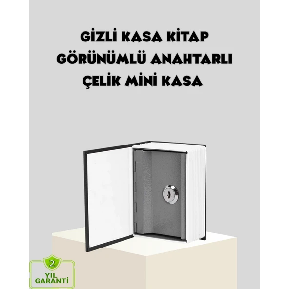 Sözlük Görünümlü Gizli Kitap Kasa – Anahtarlı Metal İç Kasa, Kompakt Boyut, Şık ve Güvenli Tasarım ürün görseli 1