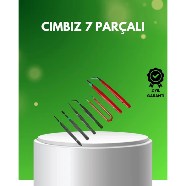 7 Parça Hassas Çelik Cımbız Seti Elektronik ve Saat Tamiri İçin ürün görseli 1