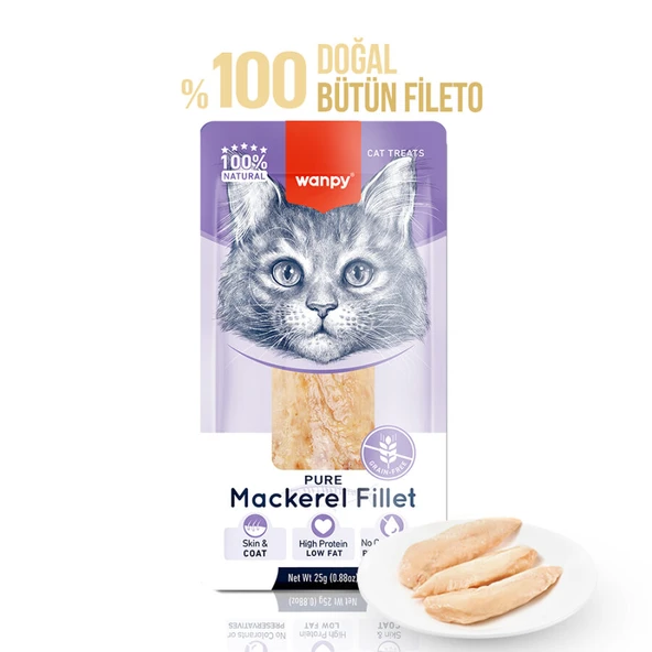 Wanpy Uskumru Fileto 25g Kedi Ödülü ürün görseli 1