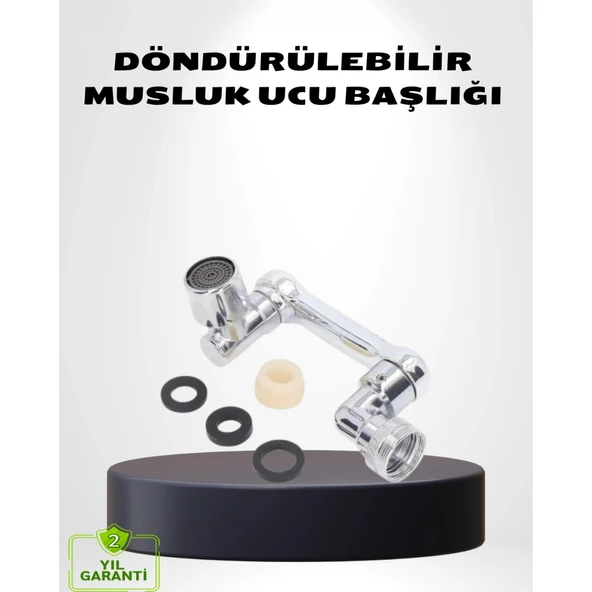 1080° Dönebilen Musluk Ucu – Su Tasarruflu, Esnek ve 360° Çift Eksenli Başlık ürün görseli 1