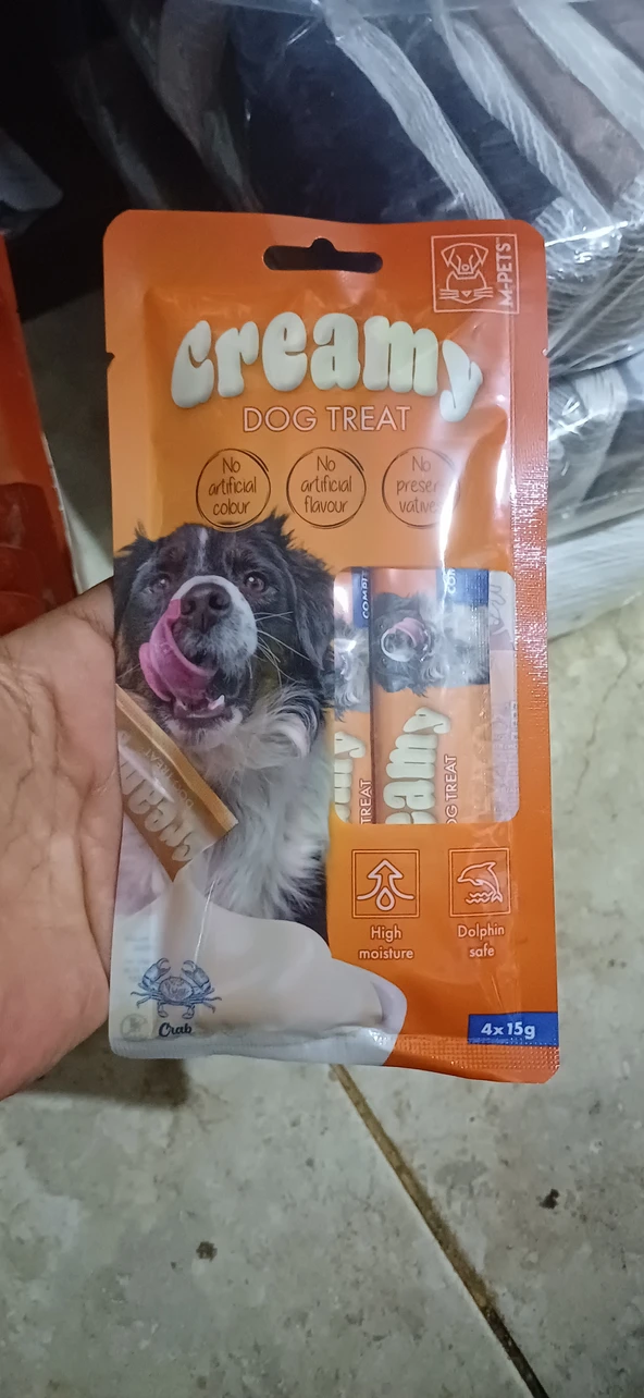 M-Pets Creamy Köpek Ödül 4 x 15 Gr Yengeç ürün görseli 1