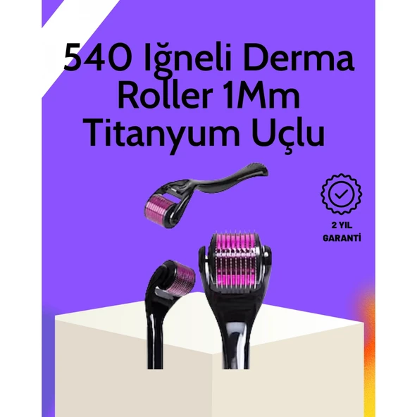 Evde Güvenli Kullanım İçin Titanyum Derma Roller – Siyah Saplı ürün görseli 1