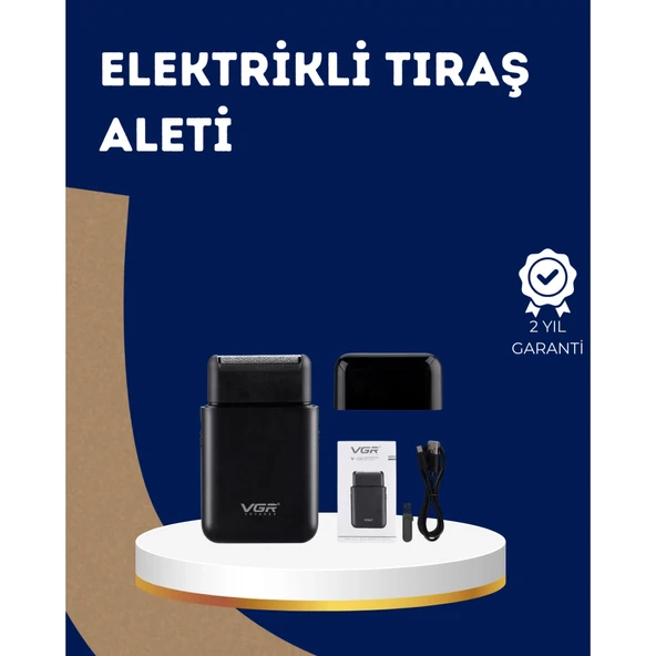 Ultra İnce Elektrikli Tıraş Makinesi | USB Şarjlı ve Su Geçirmez ürün görseli 1