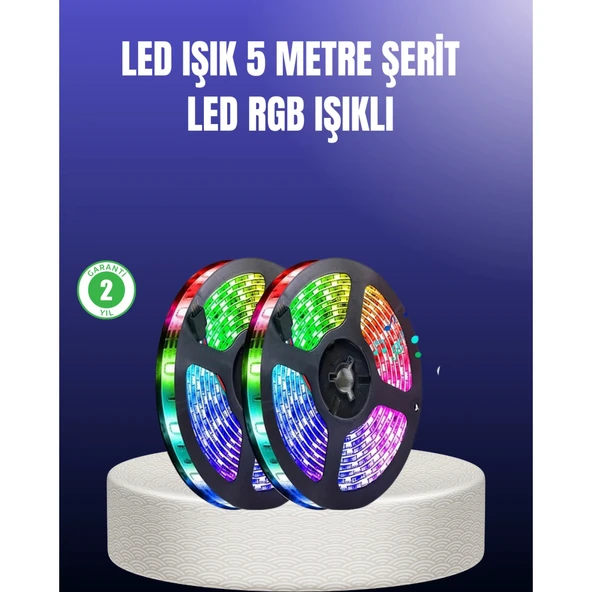 Enerji Tasarruflu RGB Şerit LED 5 Metre ürün görseli 1