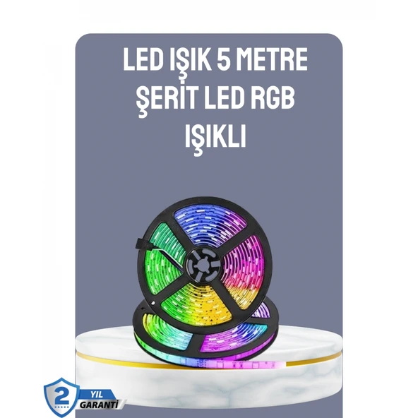 Kumandalı 5 Metre Şerit LED Dekoratif Aydınlatma ürün görseli 1
