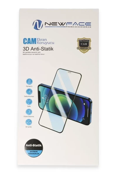 Newface Samsung Galaxy S26 Ultra 3D Antistatik Cam Ekran Koruyucu - Siyah ürün görseli 1
