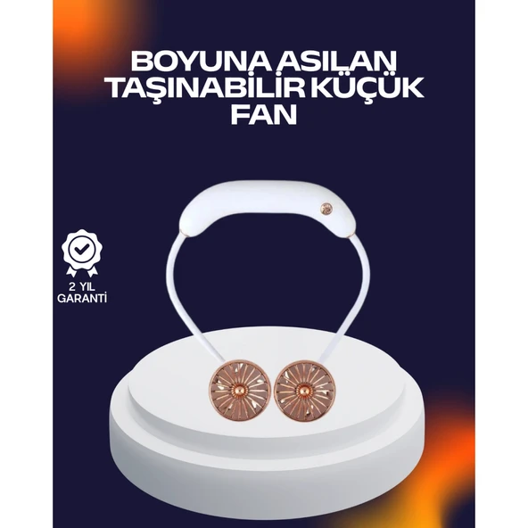 USB Şarjlı Katlanabilir Mini Boyun Fanı 1–3 Saat Kullanım ürün görseli 1