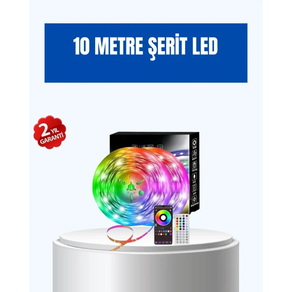 Sese Duyarlı 10M Smart Şerit Led IOS Android Kontrollü RGB Işık ürün görseli 1
