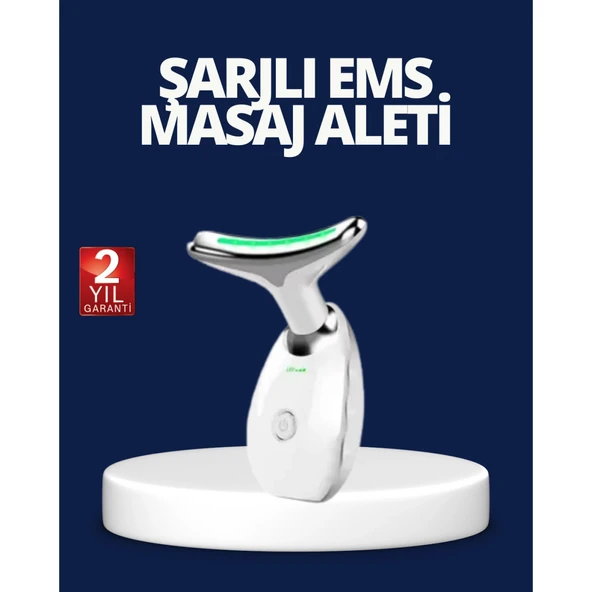 Yüz ve Boyun Sıkılaştırıcı Cilt Bakım Cihazı | EMS Mikro Akım & Kırışıklık Giderici ürün görseli 1