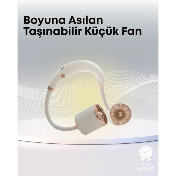 Yazlık Taşınabilir Sessiz Boyun Fanı 3 Kademe Hız Ayarlı ürün görseli 1