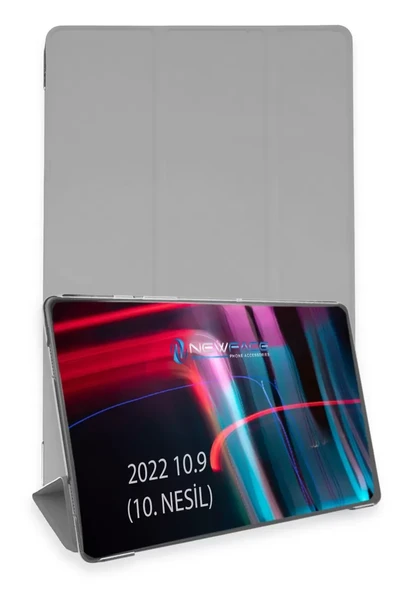 Newface Apple iPad 2022 10.9 (10.nesil) Kılıf Tablet Smart Kılıf - Gri ürün görseli 1