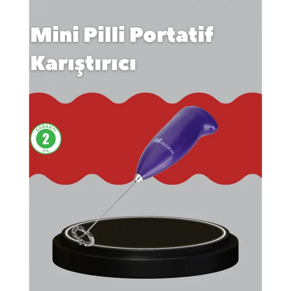 Frappe ve Cappuccino Maker – Taşınabilir Pilli Köpürtücü Mikser ürün görseli 1
