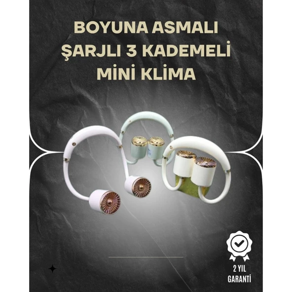 Asılabilir Mini Boyun Fanı | 1000mAh Şarjlı, Turbo Güçlü Rüzgar ürün görseli 1