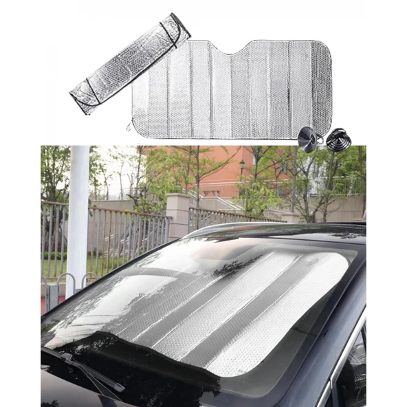 UV ve Isı Önleyici Oto Ön Cam Güneşliği Hyundai i20 Fiat Egea Toyota Corolla Volkswagen Passat ürün görseli 1