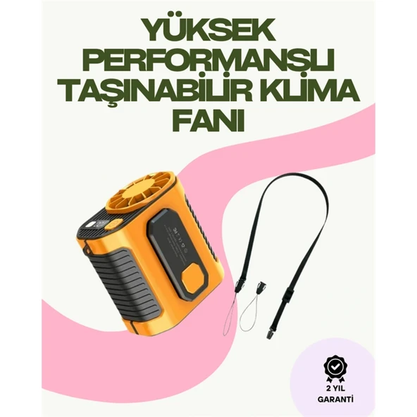 Dijital Göstergeli Turbo Taşınabilir Fan – USB Type-C, 3 Serinlik Modu ürün görseli 1