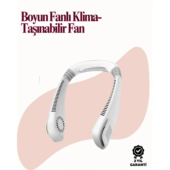 Kanatsız Boyun Tipi Fan | Giyilebilir Serinletici, Düşük Sesli, Hafif ABS Gövde, USB Şarj Edilebilir ürün görseli 1
