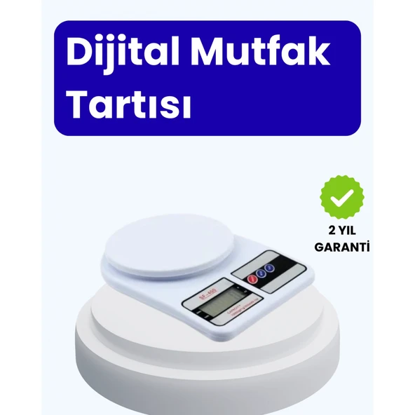 Dijital Mutfak Terazisi 10kg Kapasiteli 1g Hassasiyetli ürün görseli 1
