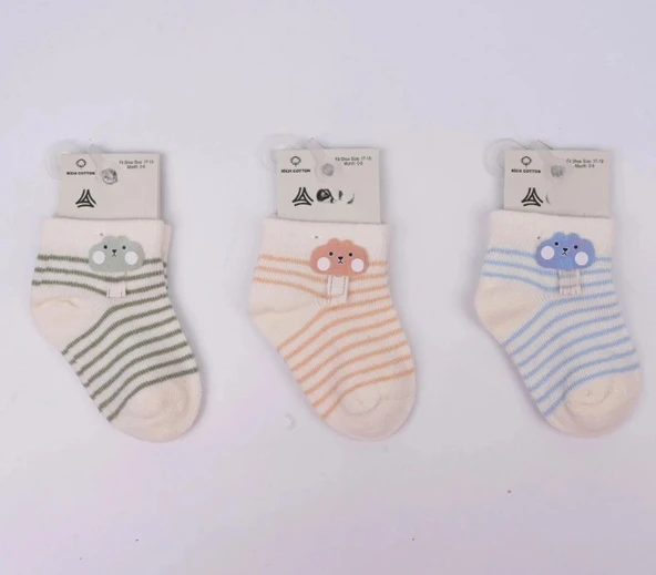Aksesuarlı Erkek Bebek Soket Çorap K46346  (tek adet fiyatıdır) ürün görseli 1