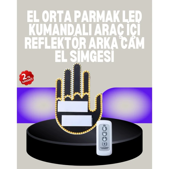 A Kalite Uzaktan Kumandalı LED Park Uyarı Işığı El Figürlü Model ürün görseli 1