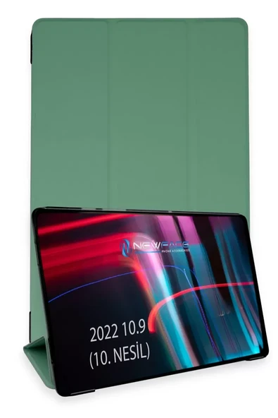 Newface Apple iPad 2022 10.9 (10.nesil) Kılıf Tablet Smart Kılıf - Koyu Yeşil ürün görseli 1