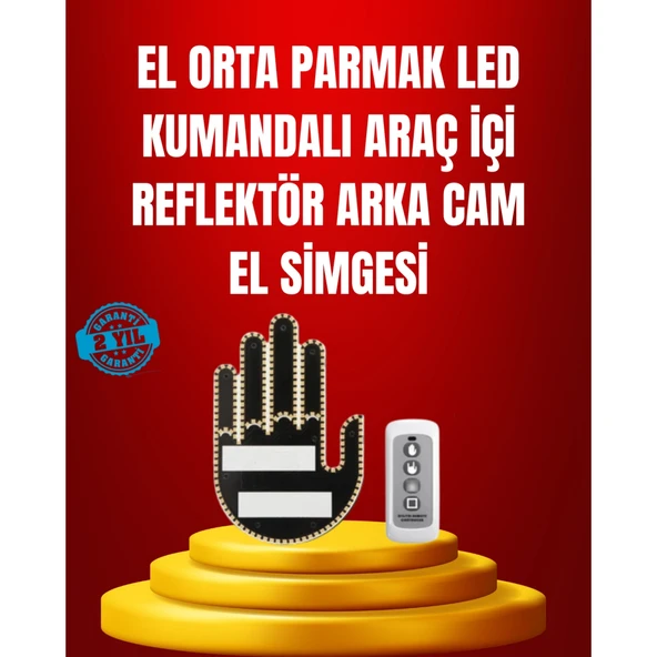 Suya Dayanıklı LED El Park Uyarı Cihazı Uzaktan Kumandalı 2025 ürün görseli 1