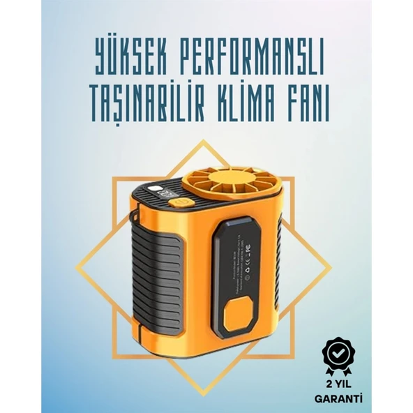 Yüksek Hızlı Mini Klima Fan – 11 m/s Rüzgar Gücü, 100 Hız Ayarı ürün görseli 1