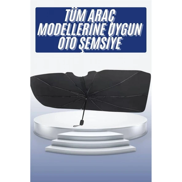 Oto Ön Cam Güneşliği Otomatik Katlanabilir Gölgelik Oto Cam Şemsiye ürün görseli 1