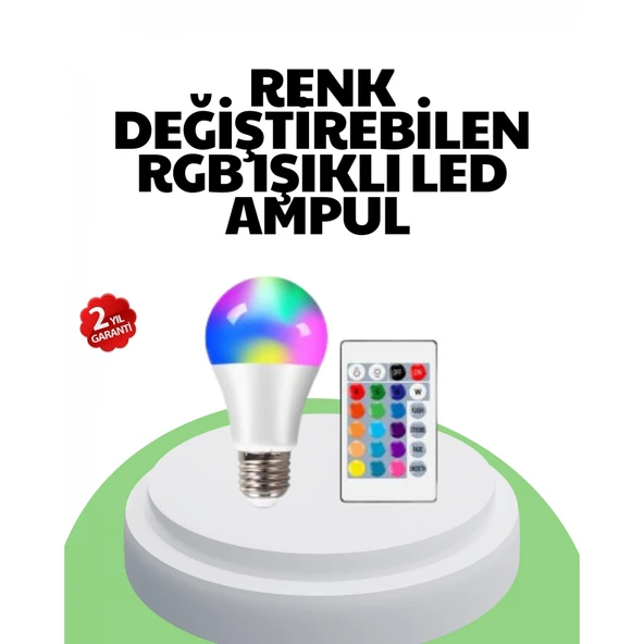 2025 RGB LED Ampul Uzaktan Kumandalı Renkli Işık A Kalite ürün görseli 1