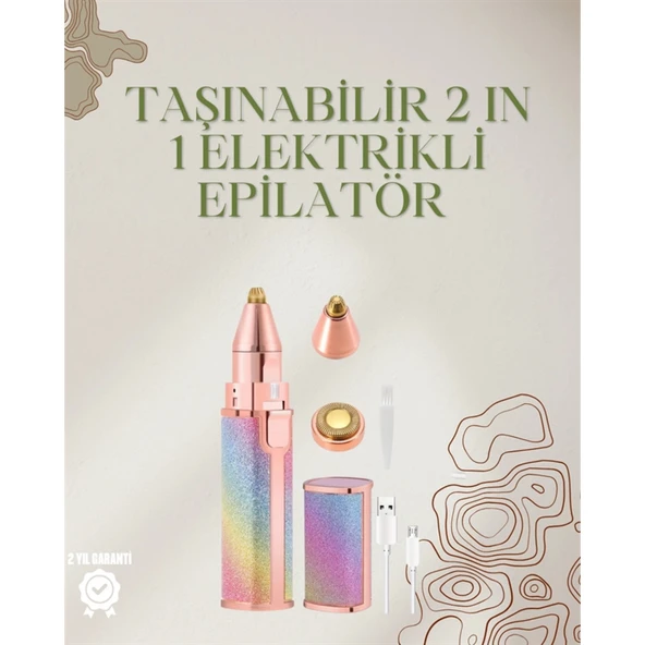 Mini Elektrikli Epilatör Cihazı – USB Şarjlı, Acısız Yüz ve Kaş Bakım Aleti ürün görseli 1