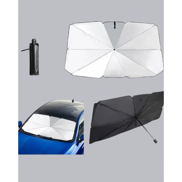 Katlanabilir Oto Güneşlik - 125x65 cm - Resim 3