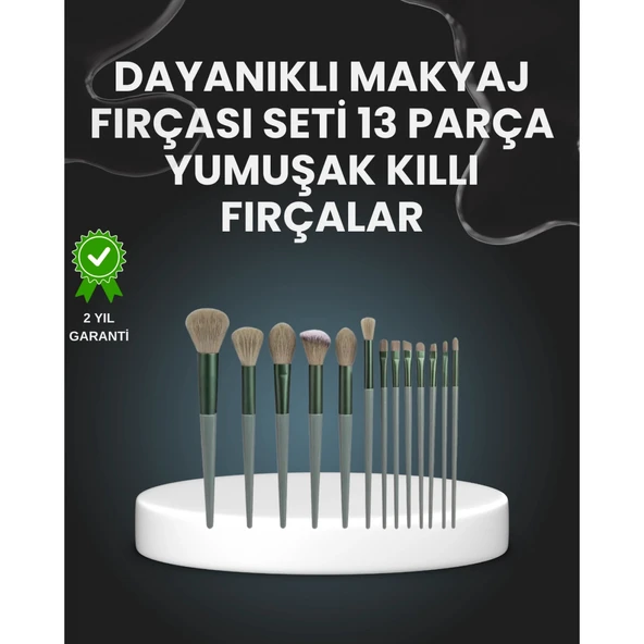 13'lü Fiber Kıllı Yumuşak Makyaj Fırçası Seti Taşınabilir ve Ergonomik Tasarım ürün görseli 1