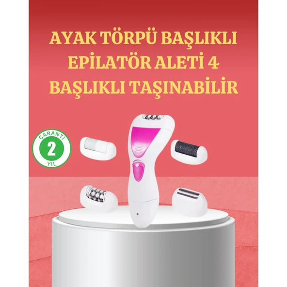 4 Başlıklı Kablosuz Şarjlı Epilasyon Cihazı ürün görseli 1