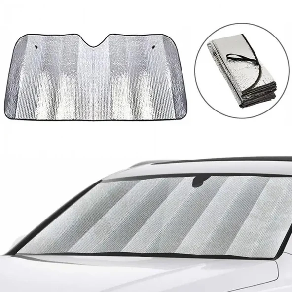Isı ve Güneş Yansıma Önleyici Oto Ön Cam Güneşliği Opel Astra Fiat Egea Hyundai i20 Renault Megane ürün görseli 1