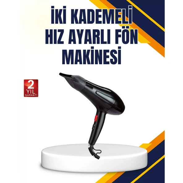 Soğuk Üfleme Özellikli 2200W Profesyonel Fön Makinesi ürün görseli 1