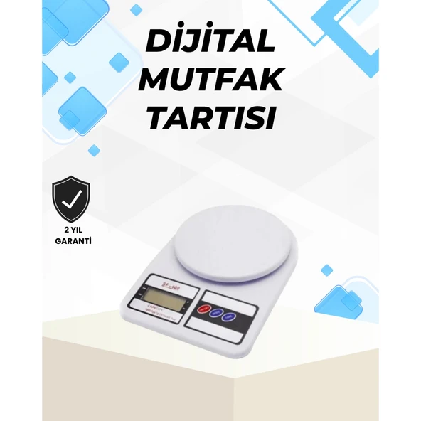 Hassas Tartım İçin Dijital Mutfak Terazisi – 10kg / 1g ürün görseli 1