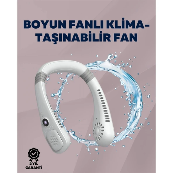 Kişisel Klima Fanı | 360° Dairesel Hava Akışı, Bladeless Tasarım, 5 Rüzgar Hızı, Taşınabilir ve Sessiz ürün görseli 1