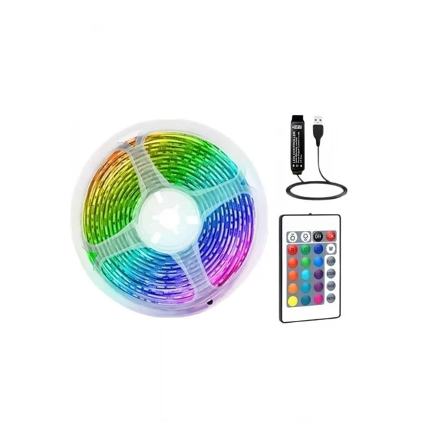 RGB Şerit Led 10 Metre Led Işık Kumanda ile Kontrol RGB ürün görseli 1