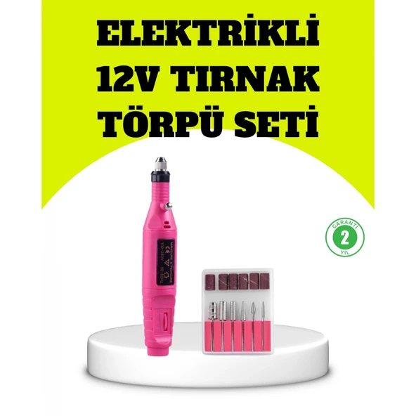 Elektrikli Manikür Pedikür Törpü Seti 6 Başlıklı ürün görseli 1