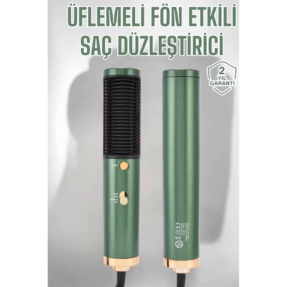 Üflemeli Fön Tarak Düzleştirici Seramik Kaplama Elektriklenme Karşıtı ürün görseli 1