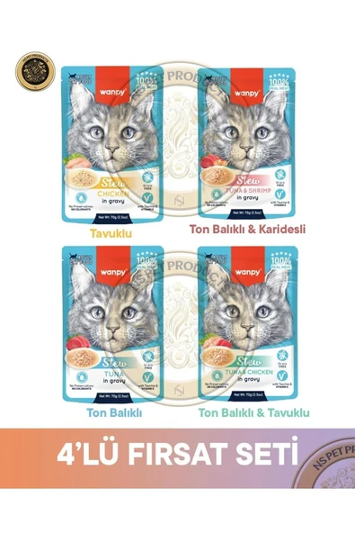 Wanpy Kedi Pouch 85 Gr X 4 Çeşit ürün görseli 1