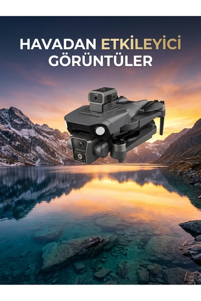Çift Kameralı GPS Drone Geniş Açılı Havadan Görüntüleme Sistemi ürün görseli 1
