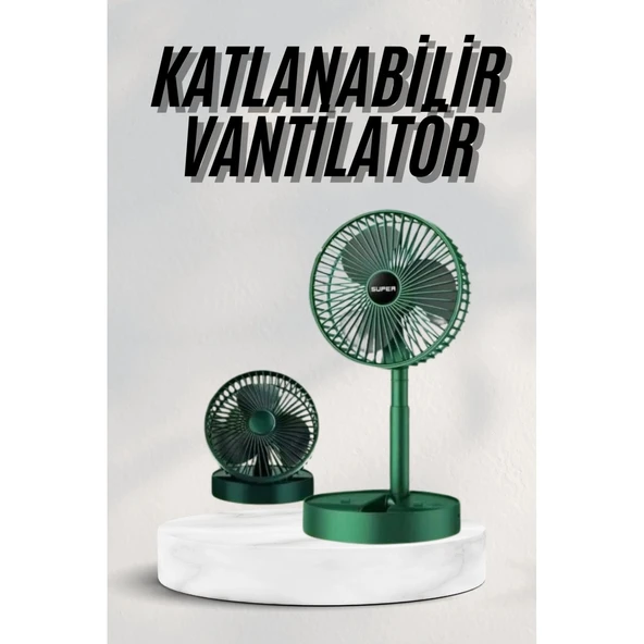 Katlanabilir Teleskopik Şarjlı Fan Masaüstü Soğutucu Vantilatör ürün görseli 1